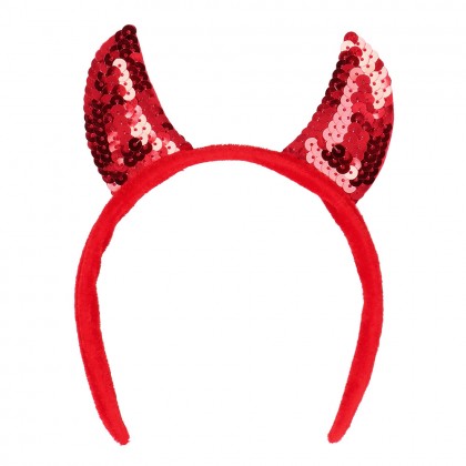 Diadeem duivelhoorntjes Sequins promo