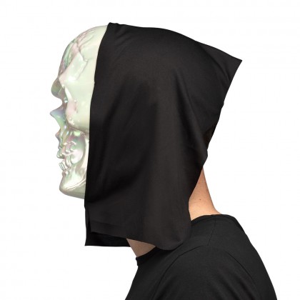 Gezichtsmasker Skull pearl met kap