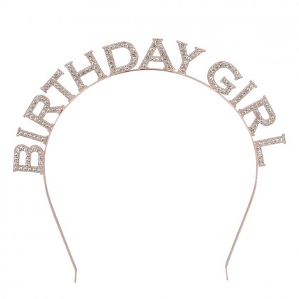 Metalen diadeem 'Birthday girl'