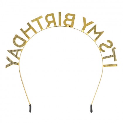 Metalen diadeem 'It's my birthday'