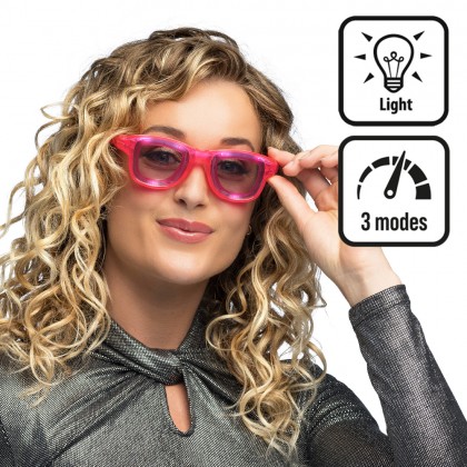 LED partybril Blink roze