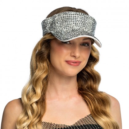 Zonneklep Glam zilver (verstelbaar)