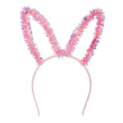 Diadeem Bunny tinsel 3 kleuren ass.