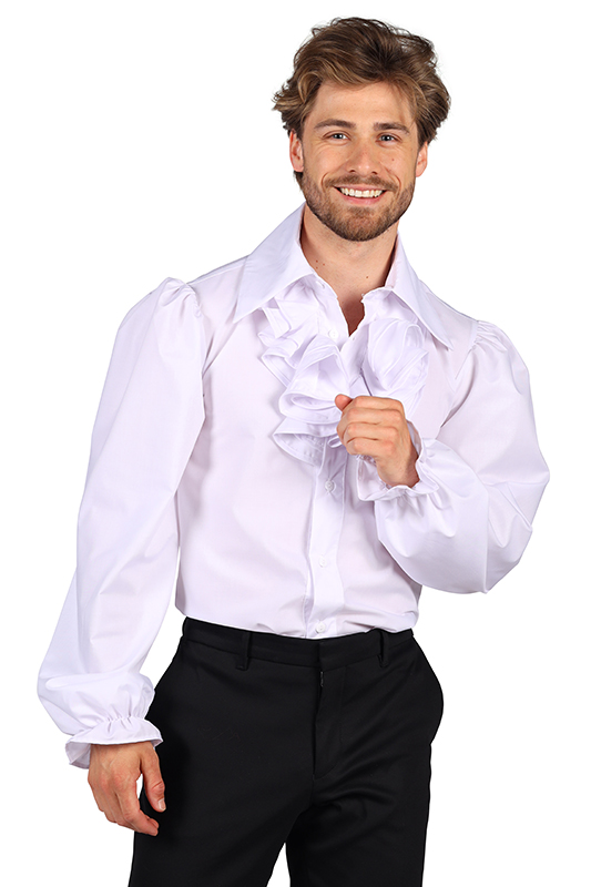 Blouse heer met jabot luxe