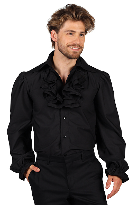 Blouse heer met jabot luxe