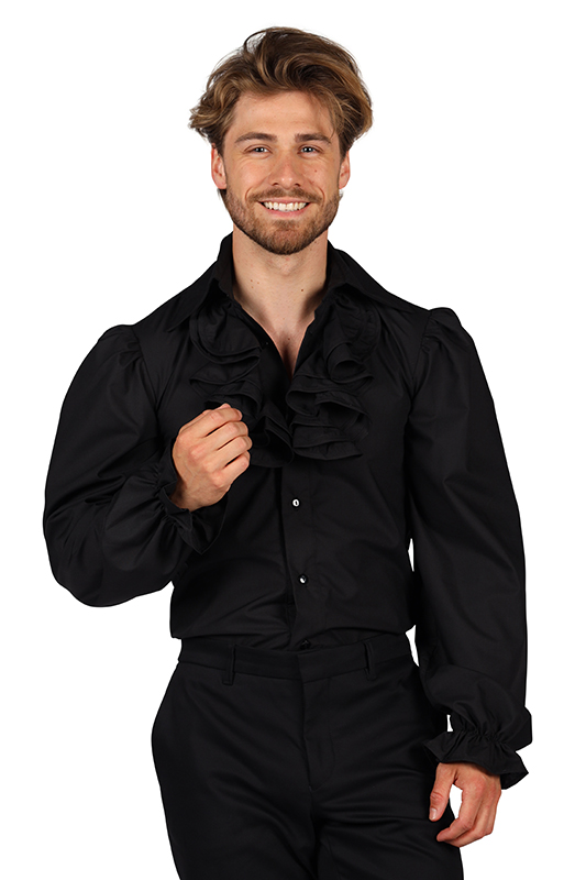 Blouse heer met jabot luxe