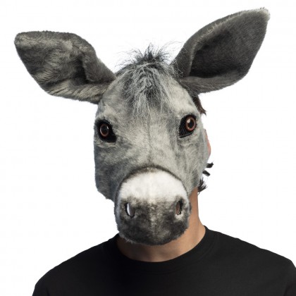 Pluchen halfmasker Ezel