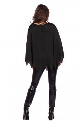 Poncho skelet strass steentjes