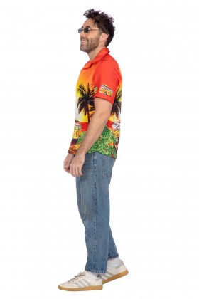 Hawaiishirt hippie busje oranje (V)