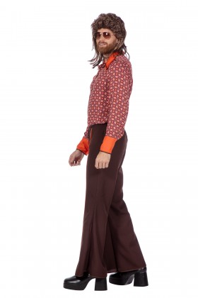Seventies outfit oranje heren