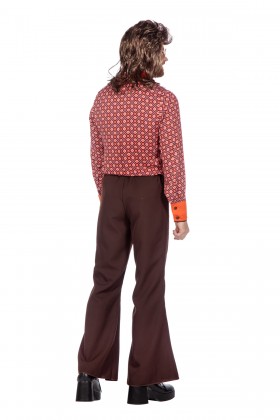 Seventies outfit oranje heren
