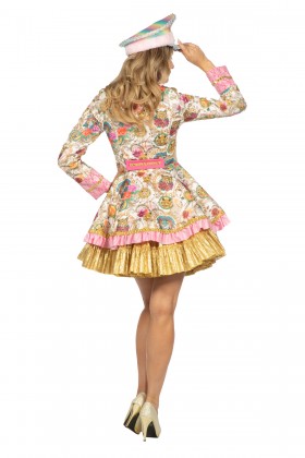 Luxe jas panter roze