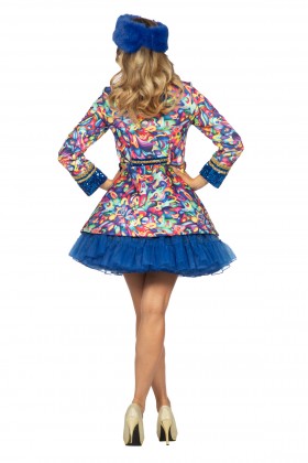 Luxe jas abstract kobalt