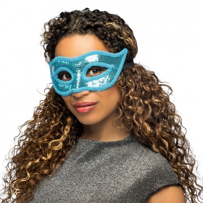 Masker Venice sequins turquoise