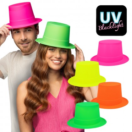 Hoed Topper neon 4 kleuren ass UV