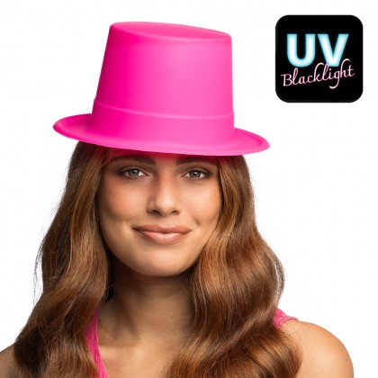 Hoed Topper neonroze UV
