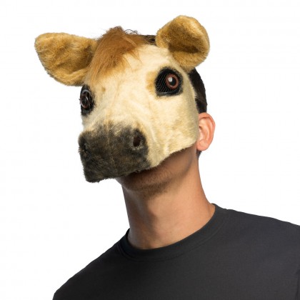 Pluchen halfmasker Paard
