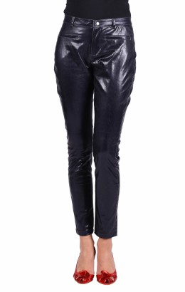 Stretchbroek metallic