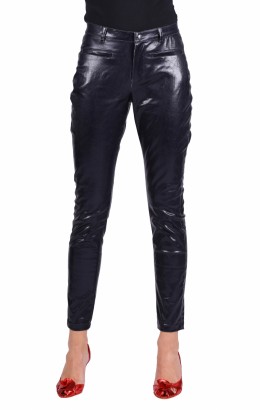 Stretchbroek metallic