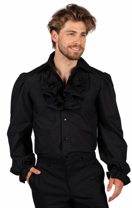 Blouse heer met jabot luxe