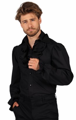 Blouse heer met jabot luxe