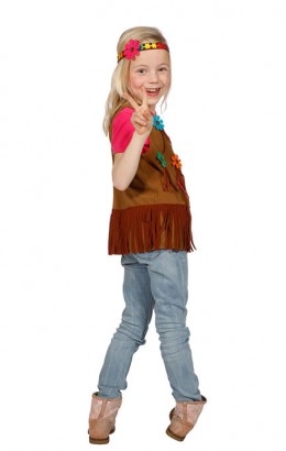 Hippie vest meisje met haarband