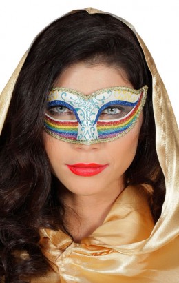Masker glitter regenboog