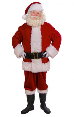 Kerstman Fluweel Original Style Rood-Wit