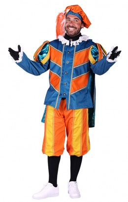 Heren Pietenpak Cadiz Oranje/Blauw