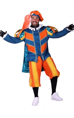 Heren Pietenpak Cadiz Oranje/Blauw