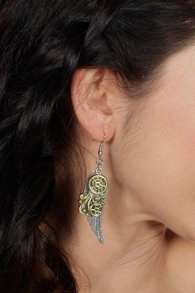 Oorbellen vleugels Steampunk