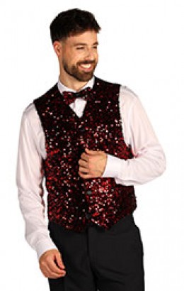 Heren paillettenvest