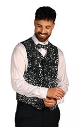 Heren paillettenvest