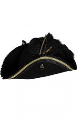 Luxe hoed piraat Jack zwart