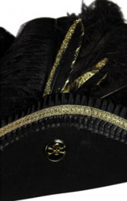 Luxe hoed piraat Jack zwart