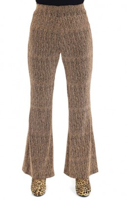 Flared pants glitter goud