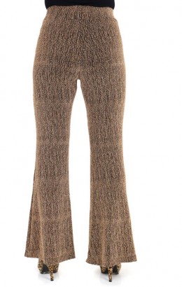 Flared pants glitter goud