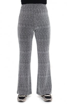 Flared pants glitter zilver