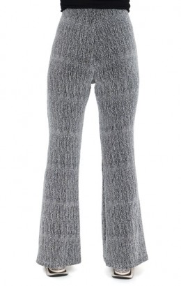 Flared pants glitter zilver