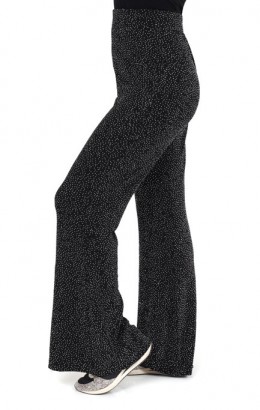 Flared pants zwart met glitter