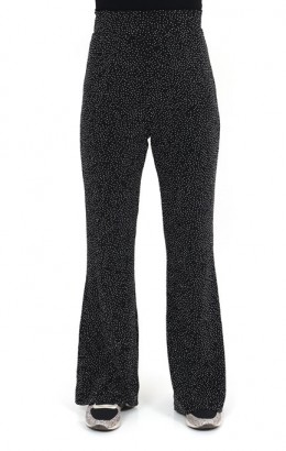 Flared pants zwart met glitter