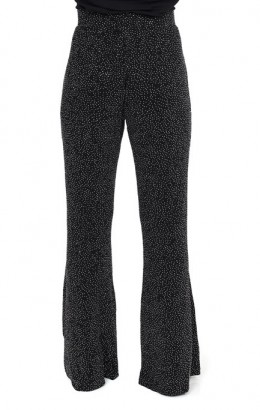 Flared pants zwart met glitter