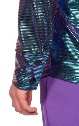 Blouse disco paars/blauw (V)