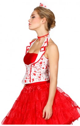 Korset verpleegster met bloed