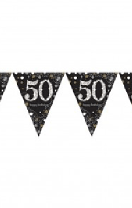 vlaggenlijn 50 jaar goud sprankelend