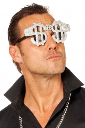 Bril dollar glitter