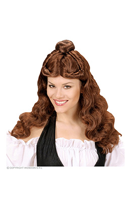 pruik, western belle bruin