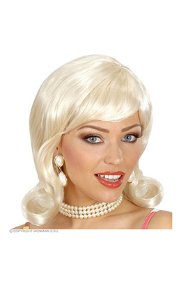 pruik, flip 50's blond