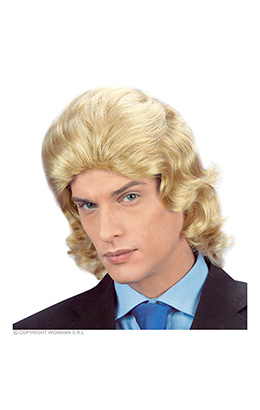 pruik, frankie blond, in doos