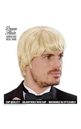 pruik droomhaar, musicus blond